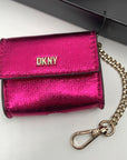 DKNY Pink Faux Leather Lumen 2 Piece Wallet Set