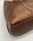 Brighton Metallic Brown Pebbled Leather Shoulder Bag