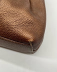 Brighton Metallic Brown Pebbled Leather Shoulder Bag