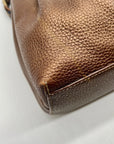 Brighton Metallic Brown Pebbled Leather Shoulder Bag