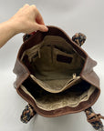 Brighton Metallic Brown Pebbled Leather Shoulder Bag