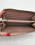Furla Pink Leather Babylon Continental Wallet