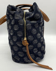 Madison West Blue Fabric Tote Bag
