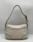 Coach White Leather Hampton Small Shoulder Bag