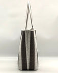Michael Kors White & Brown Large Eliza East West Reversible Tote & Wallet