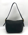 Coach Black Nylon Cargo Shoulder Bag With Interior Vintage Rose Print 3135
