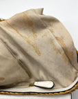 Michael Kors White Leather Woven Straw Large Naomi Tote Bag