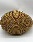 Michael Kors White Leather Woven Straw Large Naomi Tote Bag