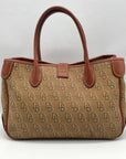 Dooney & Bourke Brown Monogram Canvas Double Handle Tote Bag
