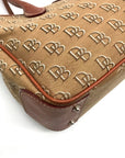 Dooney & Bourke Brown Monogram Canvas Double Handle Tote Bag