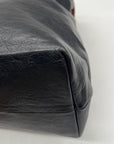 Iveys Black Leather & Brown Satchel Bag