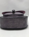 Afkomst Purple Vegan Leather Saddle Crossbody