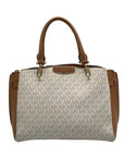 Michael Kors Acorn & Vanilla Coated Canvas Rochelle Satchel Bag