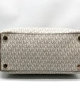 Michael Kors Acorn & Vanilla Coated Canvas Rochelle Satchel Bag