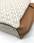 Michael Kors Acorn & Vanilla Coated Canvas Rochelle Satchel Bag