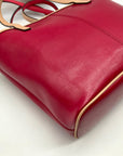 Coach Pink & Tan Leather Park Metro Convertible Tote F26731