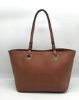 Calvin Klein Brown Saffiano Leather Tote Bag