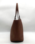 Calvin Klein Brown Saffiano Leather Tote Bag