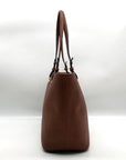 Calvin Klein Brown Saffiano Leather Tote Bag