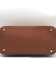 Calvin Klein Brown Saffiano Leather Tote Bag