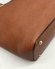 Calvin Klein Brown Saffiano Leather Tote Bag