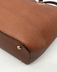 Calvin Klein Brown Saffiano Leather Tote Bag