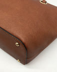 Calvin Klein Brown Saffiano Leather Tote Bag