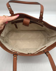 Calvin Klein Brown Saffiano Leather Tote Bag