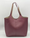 Madison West Elle Burgandy Leather Tote Bag
