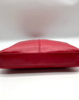 Hobo Red Genuine Leather Flat Crossbody Bag