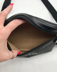 Michael Kors Black Coated Canvas & Leather Monogram Fanny Pack
