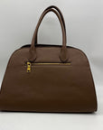 MMS Brown Leather Shoulder Bag