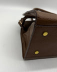 MMS Brown Leather Shoulder Bag