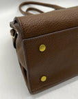 MMS Brown Leather Shoulder Bag