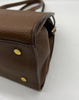 MMS Brown Leather Shoulder Bag