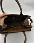 MMS Brown Leather Shoulder Bag