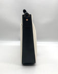 Michael Kors Beige Canvas & Leather Messenger Stripe Crossbody Bag