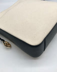 Michael Kors Beige Canvas & Leather Messenger Stripe Crossbody Bag