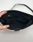 Michael Kors Beige Canvas & Leather Messenger Stripe Crossbody Bag