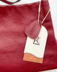 Kattee Red Leather Shoulder Bag