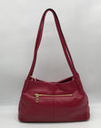 Kattee Red Leather Shoulder Bag