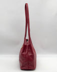 Kattee Red Leather Shoulder Bag