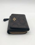 Coach Brown Small Trifold Wallet