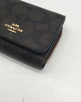 Coach Brown Small Trifold Wallet