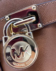 Michael Kors Brown Saffiano Leather Hamilton Satchel Bag