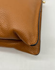 Michael Kors Brown Pebbled Leather Jet Set Crossbody Bag