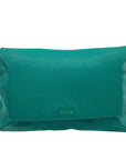 Furla Smeraldo Green Leather & Suede Crossbody Bag