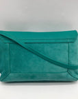 Furla Smeraldo Green Leather & Suede Crossbody Bag