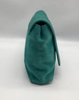 Furla Smeraldo Green Leather & Suede Crossbody Bag