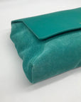 Furla Smeraldo Green Leather & Suede Crossbody Bag